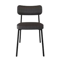 Cadeira Alloa Fixa Com 4 Pés 50 X 44,7 X 83,8 Cm Com 1 Un. - Corriente Grafite - Preto Epoxi