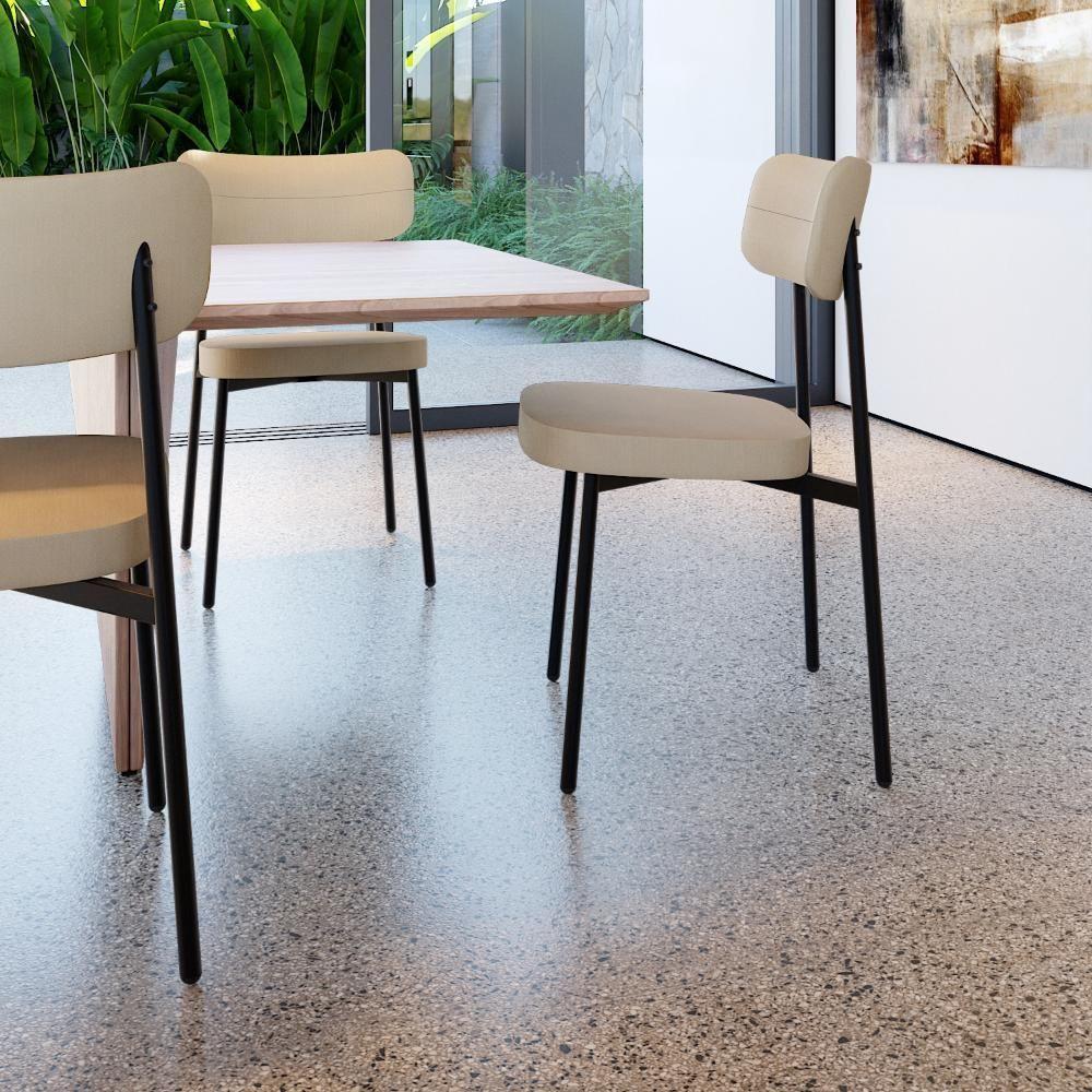 Cadeira Alloa Fixa Com 4 Pés 50 X 44,7 X 83,8 Cm Com 1 Un. Corriente Areia Corriente Areia - 2