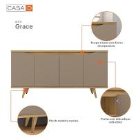 Buffet Aparador Para Sala Luxemburgo Fendi Hannover - 6