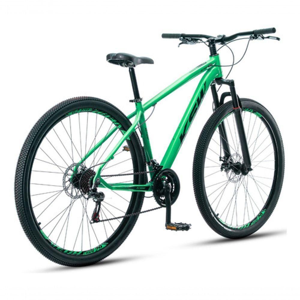 Bicicleta Aro 29 Ksw 24 Vel Shimano Alumínio Freio Disco Xlt100 Mtb Verde 19 - 3