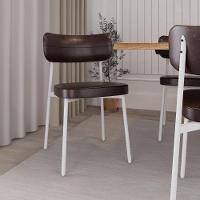 Cadeira Alloa Fixa Com 4 Pés 50 X 44,7 X 83,8 Cm Com 6 Un. Courino Café Courino Café - 3