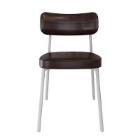 Cadeira Alloa Fixa Com 4 Pés 50 X 44,7 X 83,8 Cm Com 6 Un. Courino Café Courino Café - 5