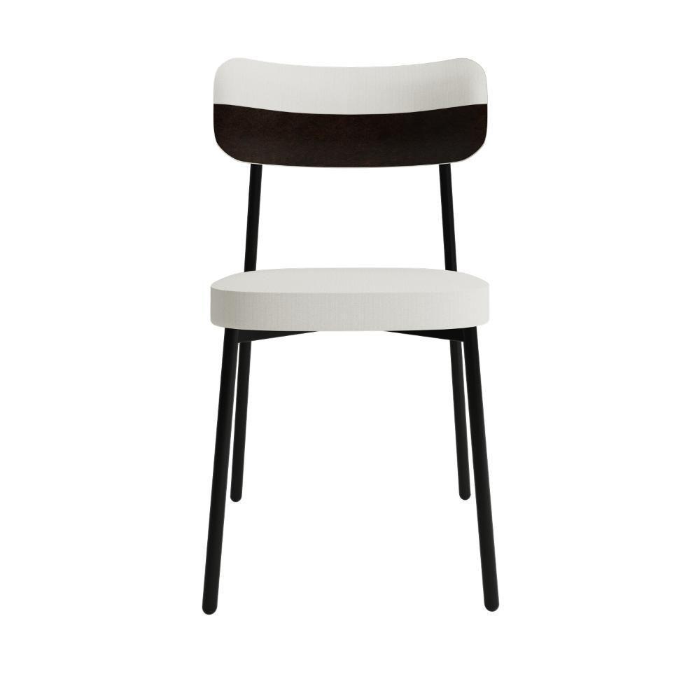 Cadeira Alloa Fixa Com 4 Pés 50 X 44,7 X 83,8 Cm Com 6 Un. Corriente Palha- Courino Café - 5