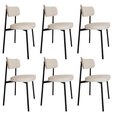 Cadeira Alloa Fixa Com 4 Pés 50 X 44,7 X 83,8 Cm Com 6 Un. Corriente Palha Corriente Palha