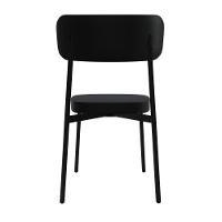 Cadeira Alloa Fixa Com 4 Pés 50 X 44,7 X 83,8 Cm Com 4 Un. Courino Preto - 6