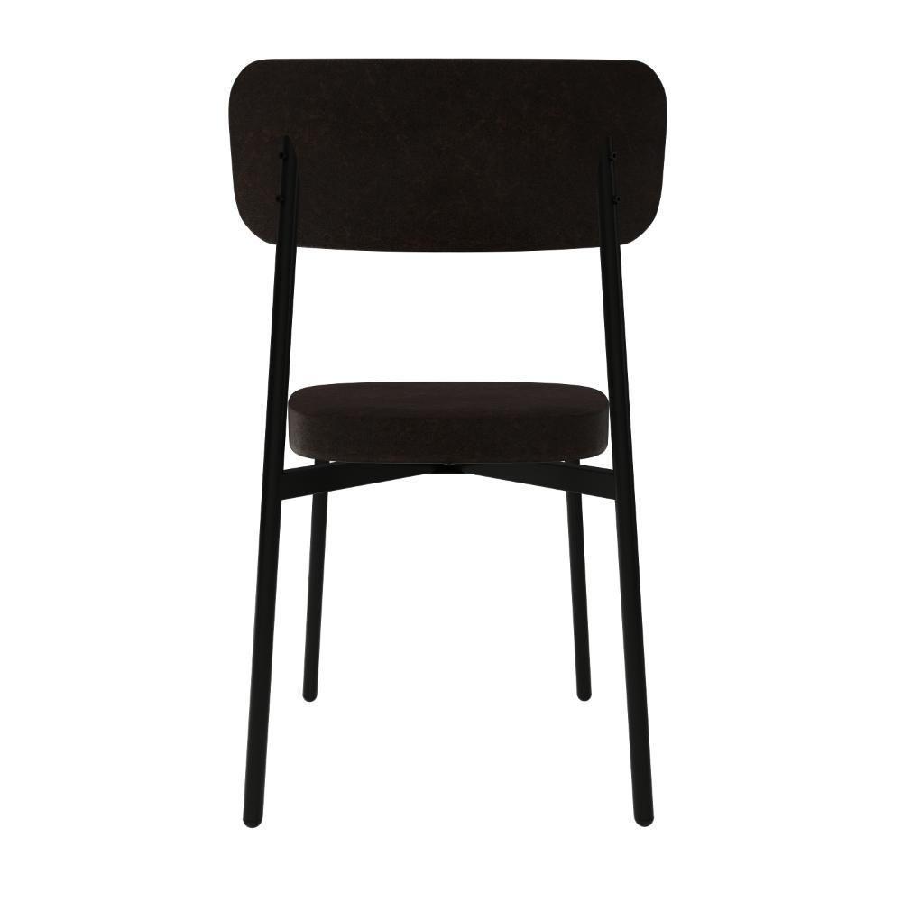 Cadeira Alloa Fixa Com 4 Pés 50 X 44,7 X 83,8 Cm Com 4 Un. Courino Café Courino Café - 6