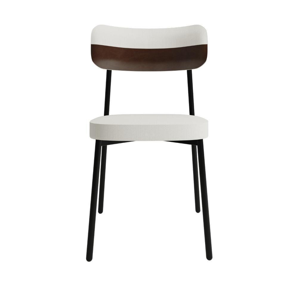 Cadeira Alloa Fixa Com 4 Pés 50 X 44,7 X 83,8 Cm Com 4 Un. Corriente Palha- Courino Whisky - 5