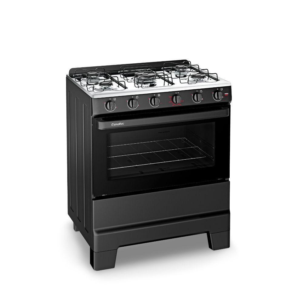 Fogão Ideal Pop 5 Bocas Esmaltec Preto - 1