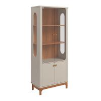 Conjunto Cristaleira Off White New-jequitiba + Buffet Ira Off White Perolizado-jequitiba - 6