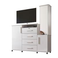 Comoda Multiuso Coreia Branco Brilho - 2