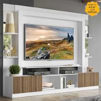 Rack com Painel Tv 65 Prateleiras com Espelho Oslo Branco - 8