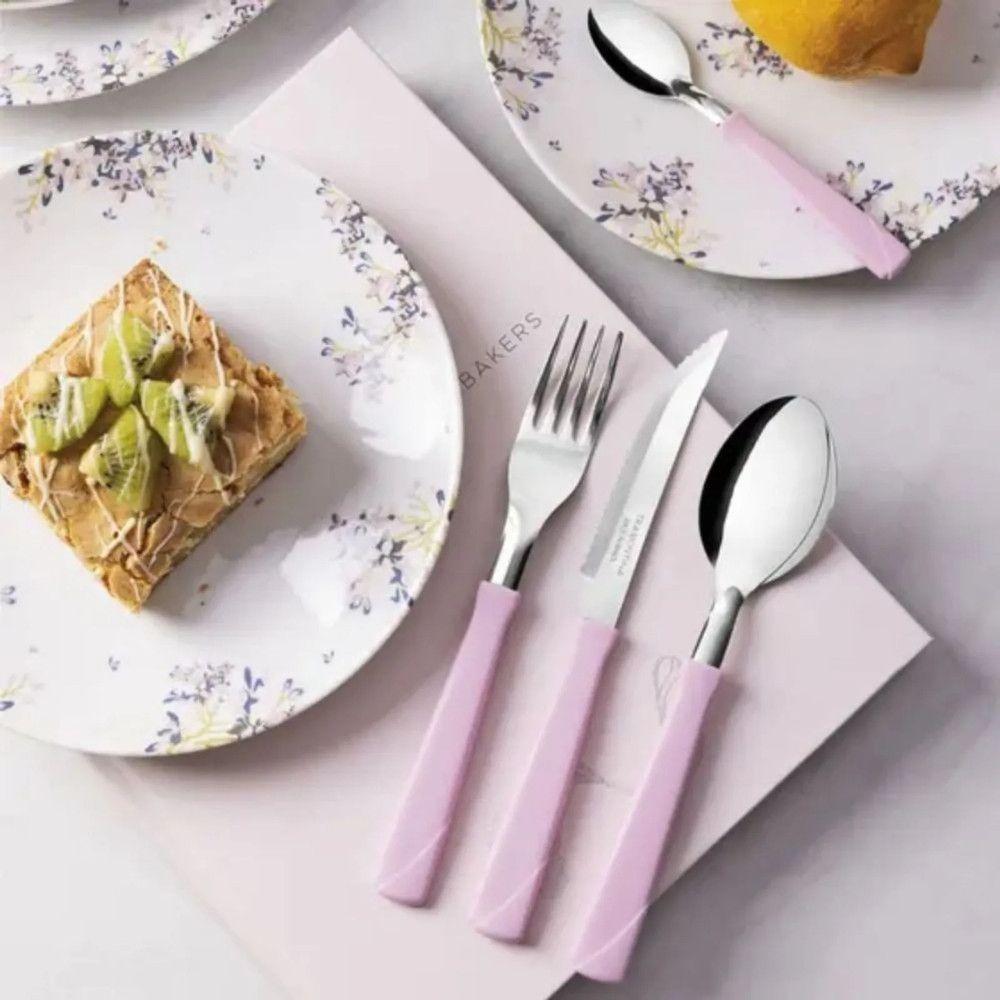 Kit Panelas 9pçs Flamingo Com Faqueiro Tramontina 24pçs Rosa - 6