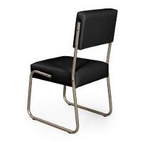 Kit 2 Cadeiras Decorativa Sala De Estar Cozinha Jantar Flórida Couro Sintético Preto Tubo Champagne