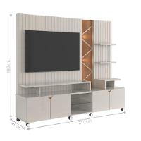 Painel Prateleira Cuba Off White Perolizado-jequitiba - 2