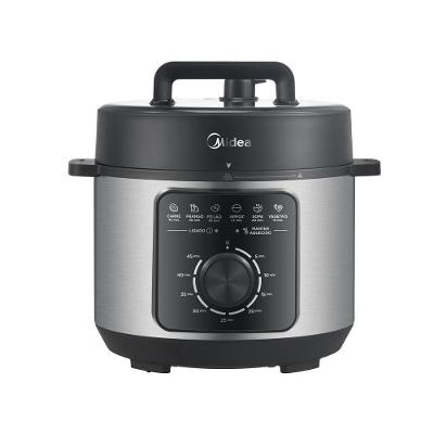 Panela de Pressão Elétrica Mecânica Midea PPM41 4L Antiaderente Preta e Inox 110V