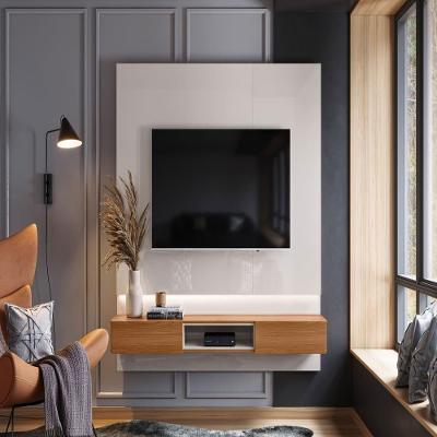 Painel Para Tv Letonia Off White Perolizado-jequitiba