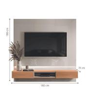 Painel Para Tv Letonia Off White Perolizado-jequitiba - 2