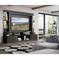 Rack com Painel Tv 65 Prateleiras com Espelho Oslo Preto - 8