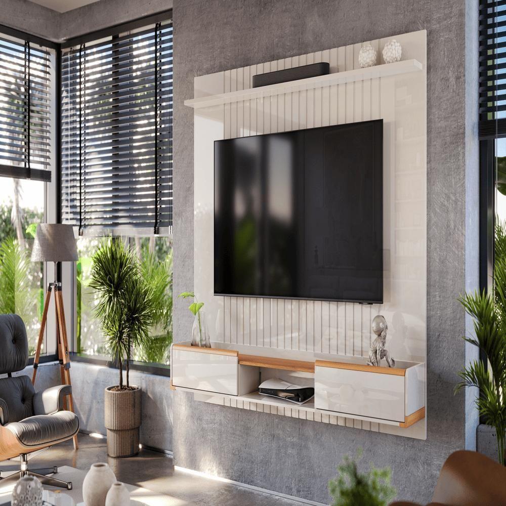 Painel Bancada Arabia Off White Perolizado-jequitiba - 1