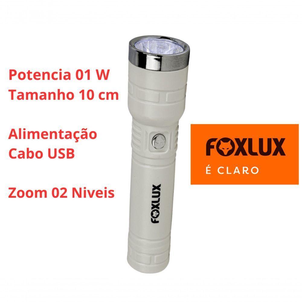 Mini Lanterna Recarregável 1 Led 2 Níveis C/ Cabo Usb Foxlux - 5
