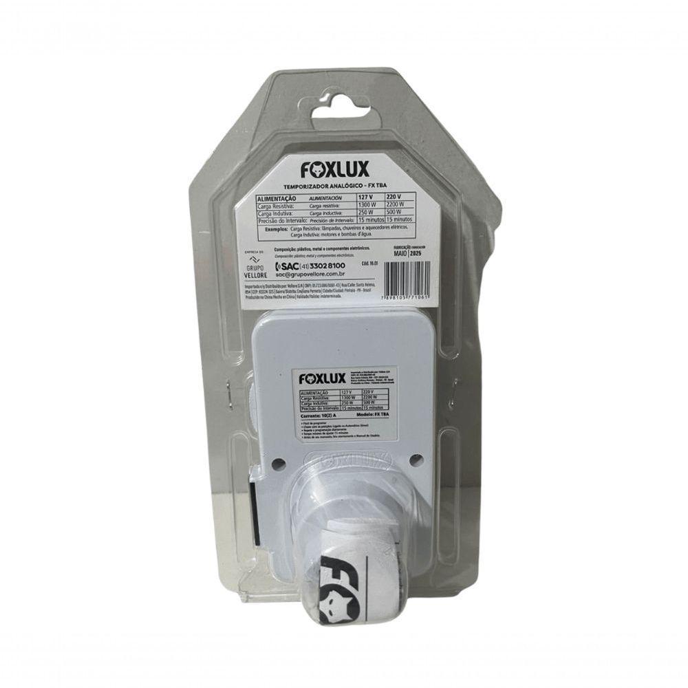 Timer Temporizador Programador Analogico Bivolt Foxlux - 3