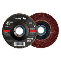 Disco Flap 115 Mm G80 Fibra Cônico Aço Tradestar - 1