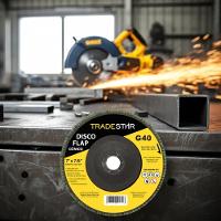 Disco Flap 180 Mm G40 Fibra Cônico Aço Tradestar - 5