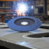 Disco Flap 180 Mm G50 Fibra Cônico Azul Aço E Inox Tradestar - 3