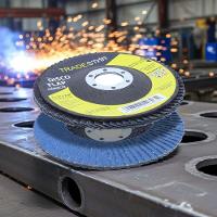 Disco Flap 115 Mm G40 Fibra Cônico Azul Aço E Inox Tradestar - 3