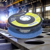 Disco Flap 115 Mm G40 Fibra Cônico Azul Aço E Inox Tradestar - 5