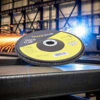 Disco Flap 180 Mm G80 Fibra Cônico Azul Aço E Inox Tradestar - 3