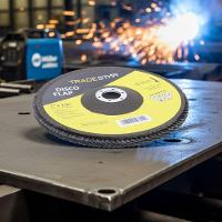 Disco Flap 180 Mm G80 Fibra Cônico Azul Aço E Inox Tradestar - 6