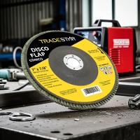 Disco Flap 180 Mm G100 Fibra Cônico Aço Tradestar