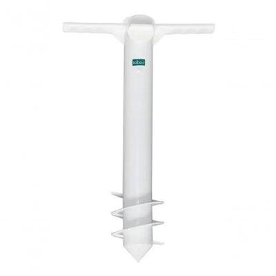 Âncora De Fixação P/ Guarda-sol 38mm Tobee Com Haste Branca Branco