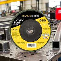 Disco Flap 180 Mm G80 Fibra Cônico Aço Tradestar - 3
