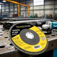 Disco Flap 180 Mm G80 Fibra Cônico Aço Tradestar - 6