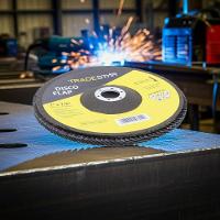 Disco Flap 180 Mm G120 Fibra Reto Azul Aço E Inox Tradestar - 6