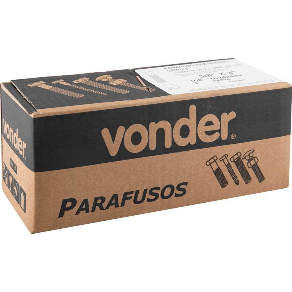 Parafuso Sextavado(10076) Nc Zb 3/8 X 3 Vonder - 3