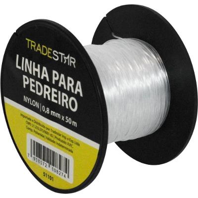 Linha Pedreiro Nylon 0,8 Mm 50 Metros Transparente Tradestar