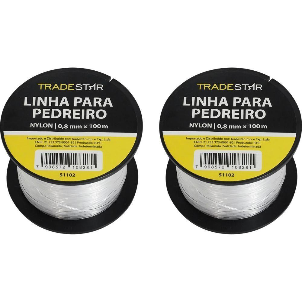 Linha Pedreiro Nylon 0,8 Mm 100 Metros Transparente Tradestar - 4