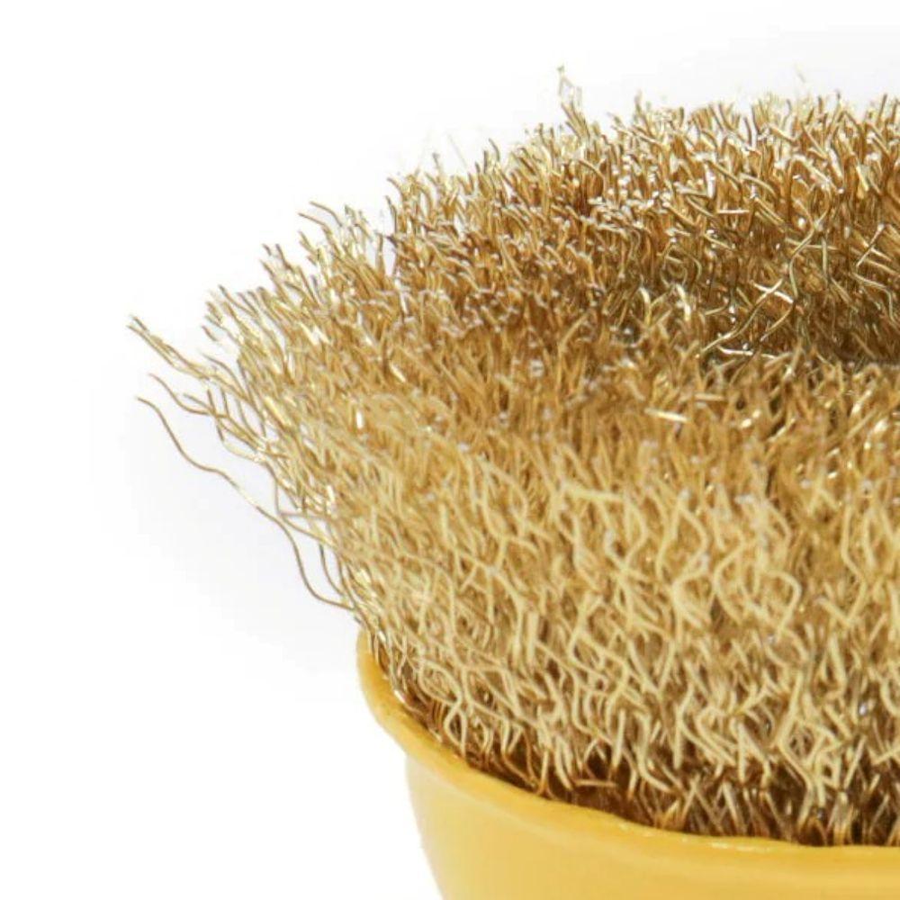 Escova Copo 2.1/2'' Aço Carbono Ondulado Rosca M14 Tradestar - 4