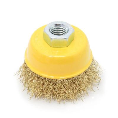 Escova Copo 2.1/2'' Aço Carbono Ondulado Rosca M14 Tradestar