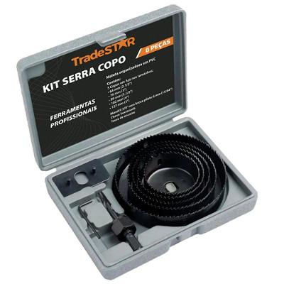 Jogo Serra Copo 64 - 127 Mm Aço Carbono Tradestar
