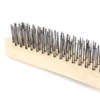 Escova Manual Aço 4 X 15 Cm Cabo Madeira Tradestar