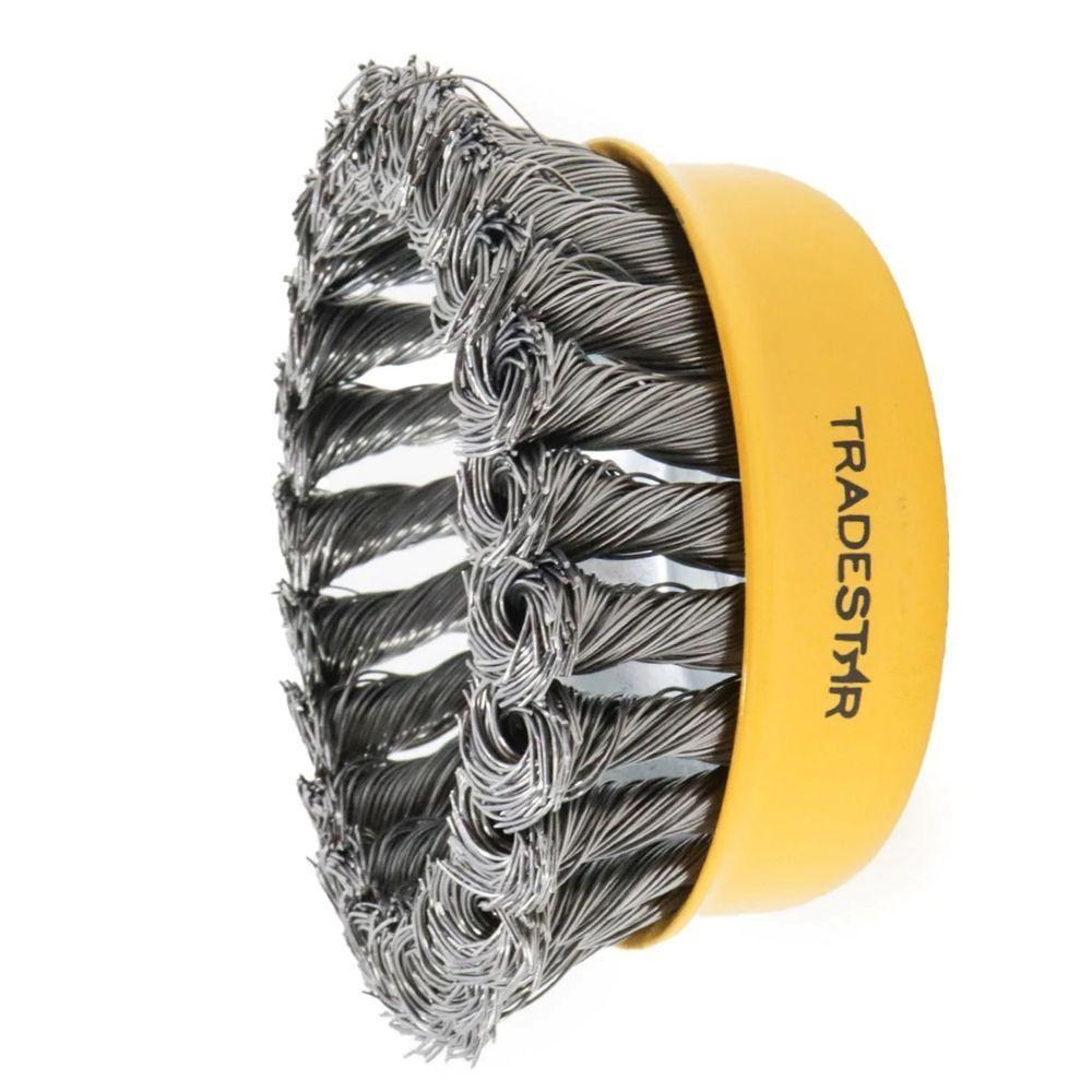 Escova Copo 2.1/2'' Aço Torcido Rosca M14 Tradestar - 3