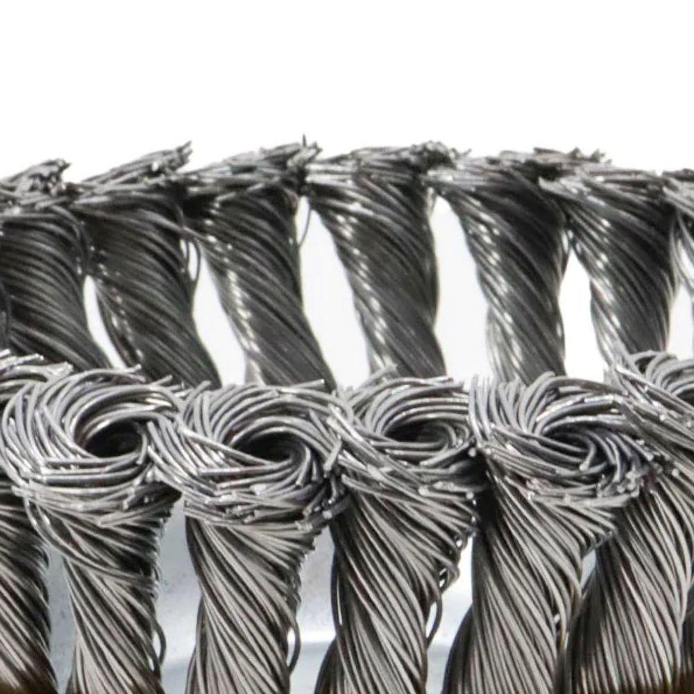 Escova Copo 2.1/2'' Aço Torcido Rosca M14 Tradestar - 5