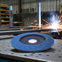 Disco Flap 180 Mm G60 Fibra Cônico Azul Aço E Inox Tradestar - 7