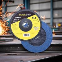 Disco Flap 180 Mm G60 Fibra Cônico Azul Aço E Inox Tradestar - 8