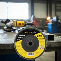 Disco Flap 180 Mm G40 Fibra Reto Aço Tradestar - 6