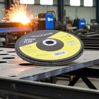 Disco Flap 180 Mm G80 Fibra Reto Azul Aço E Inox Tradestar